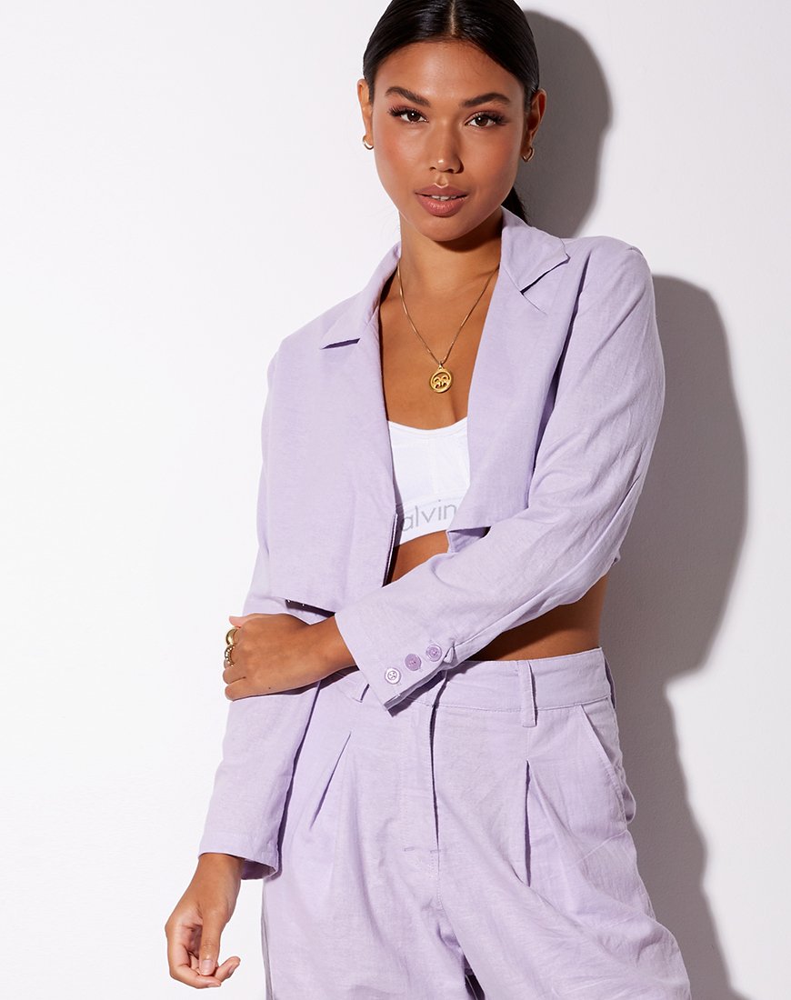 Afbeelding van Noly Cropped Blazer in Violet