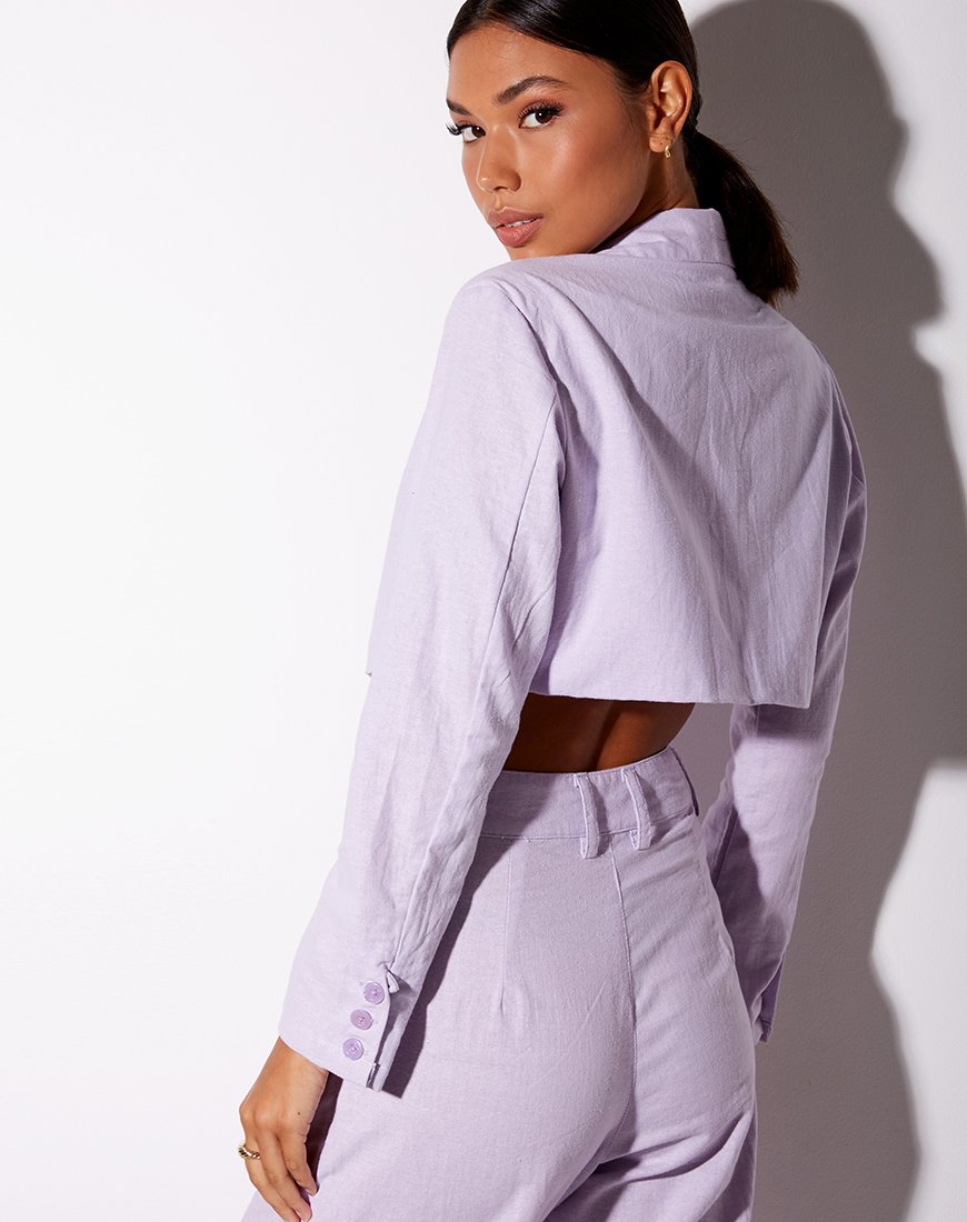 Afbeelding van Noly Cropped Blazer in Violet