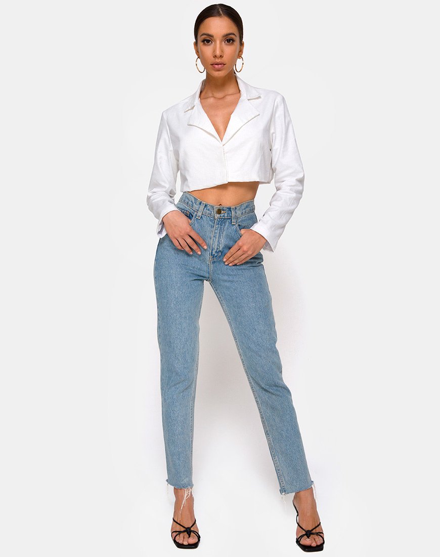 Afbeelding van Noly Cropped Blazer in Ivoor