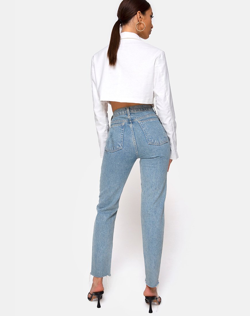 Afbeelding van Noly Cropped Blazer in Ivoor