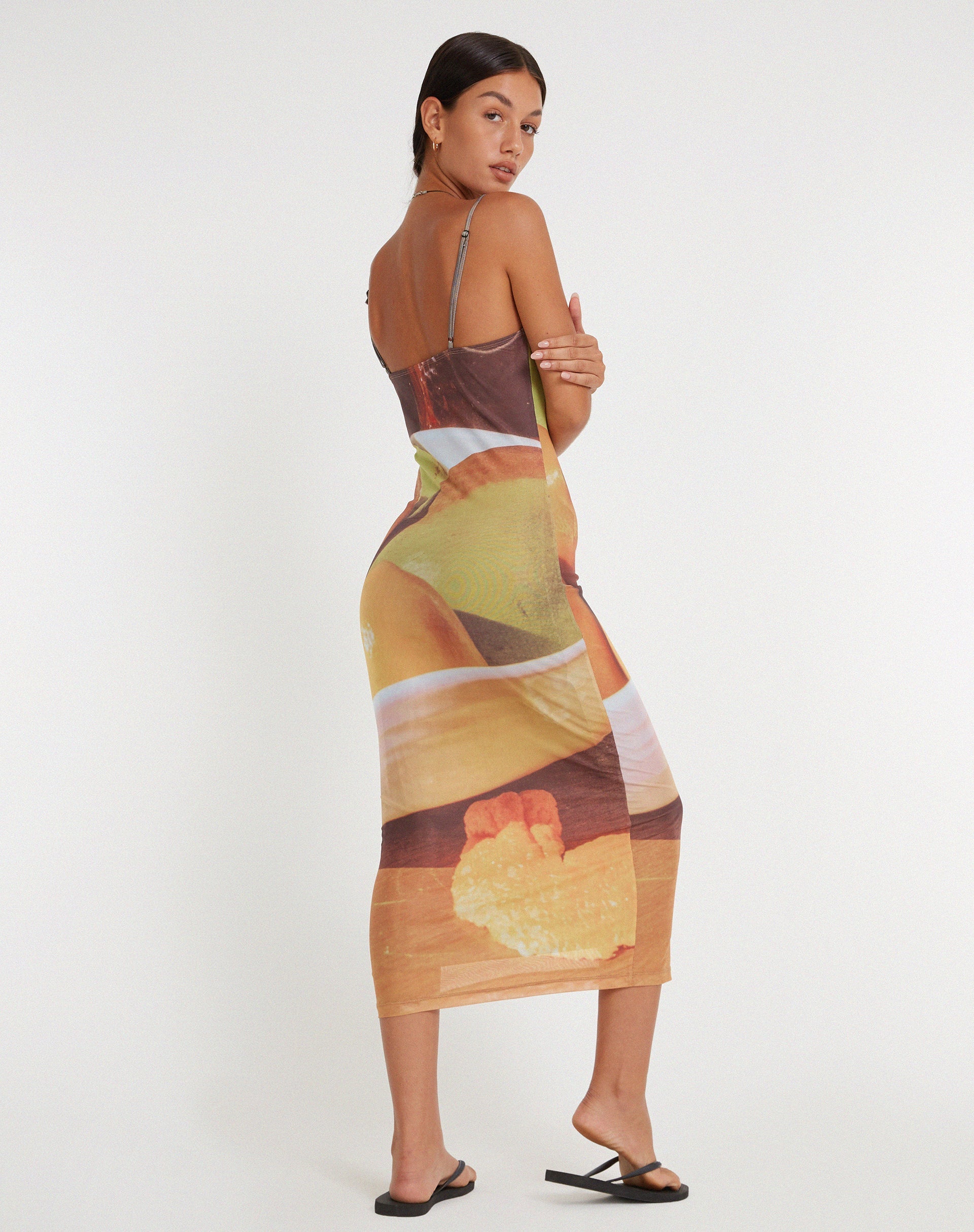 Afbeelding van Nori Maxi Dress in Fruit Fotoprint