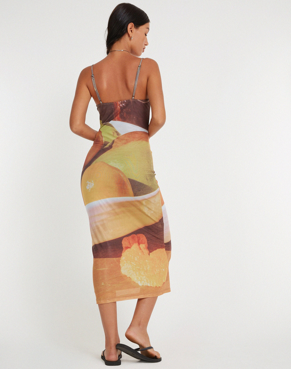 Nori Midi Dress in Fruit Fotoprint