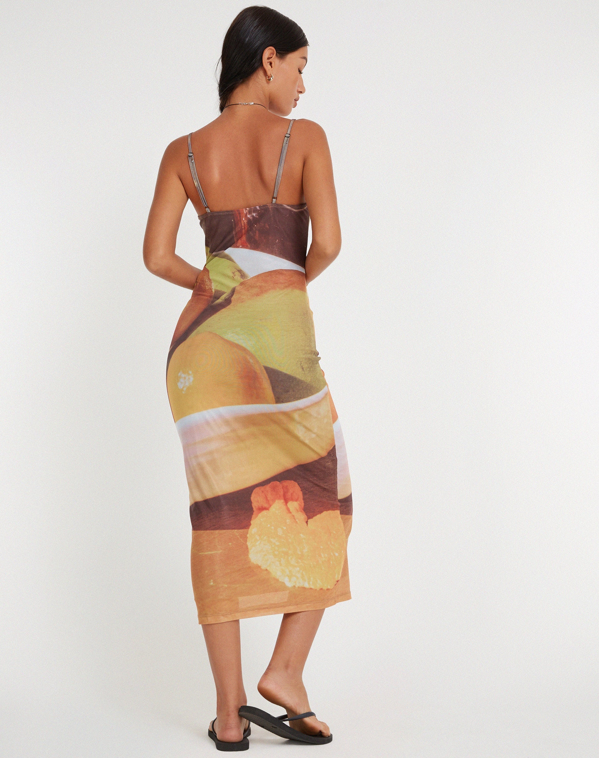 Afbeelding van Nori Maxi Dress in Fruit Fotoprint