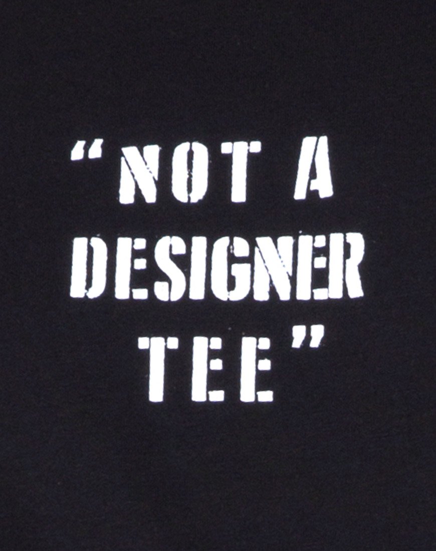 Afbeelding van Oversize Basic Tee in Not a Designer Zwart