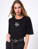 Afbeelding van Oversize Basic Tee in Not a Designer Zwart