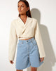 Afbeelding van Notus Cropped Blazer in Getailleerde Crème