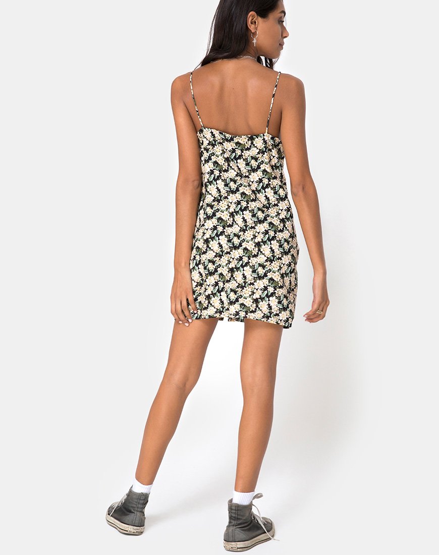 Afbeelding van Novia Slip Dress in Aster Zwart