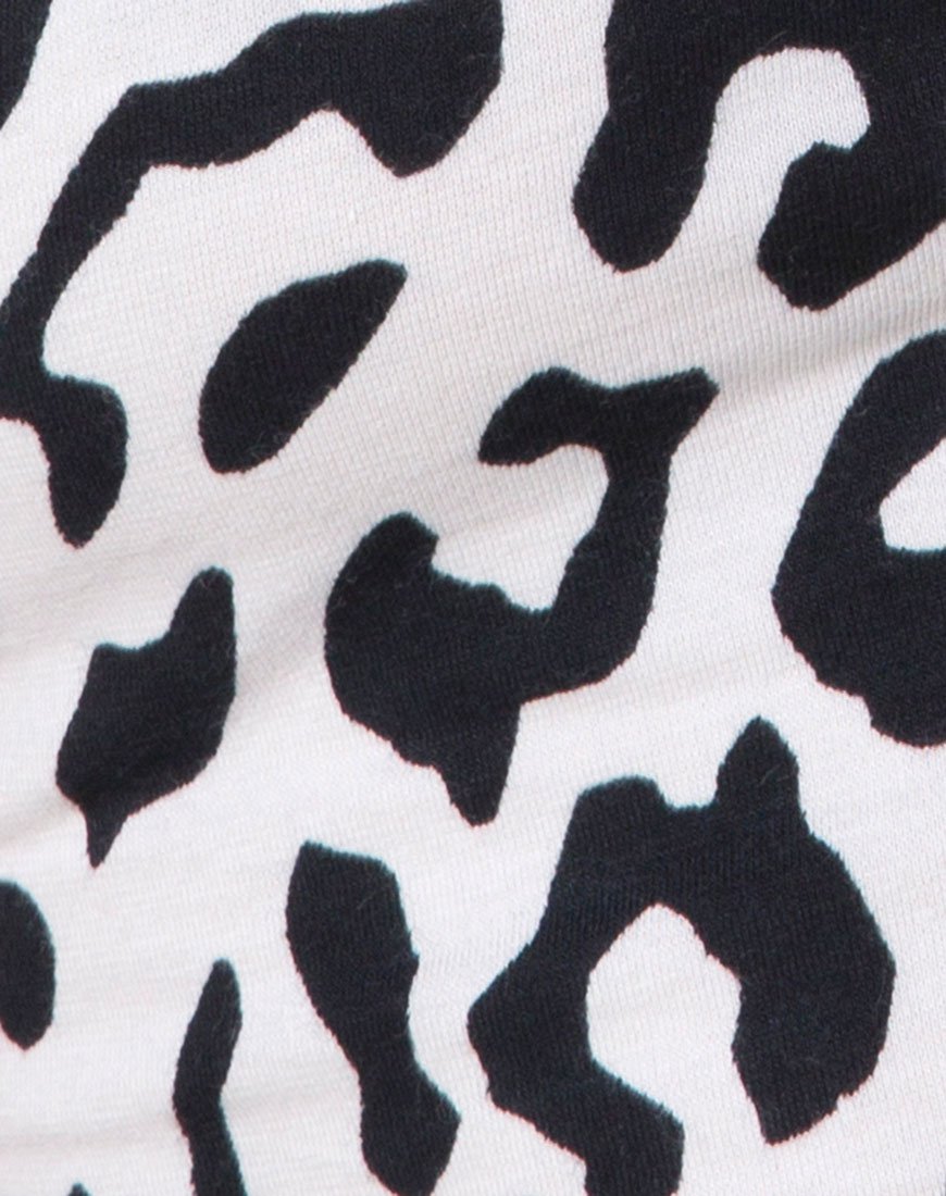 Afbeelding van Nure Crop Top in Mono Animal Grijs en Wit