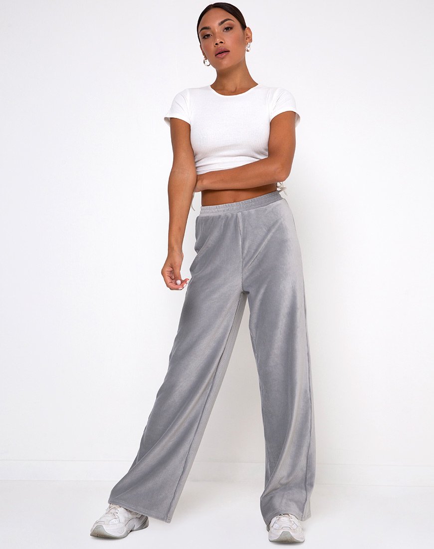 Afbeelding van Obeli broek in fluwelen rib grijs