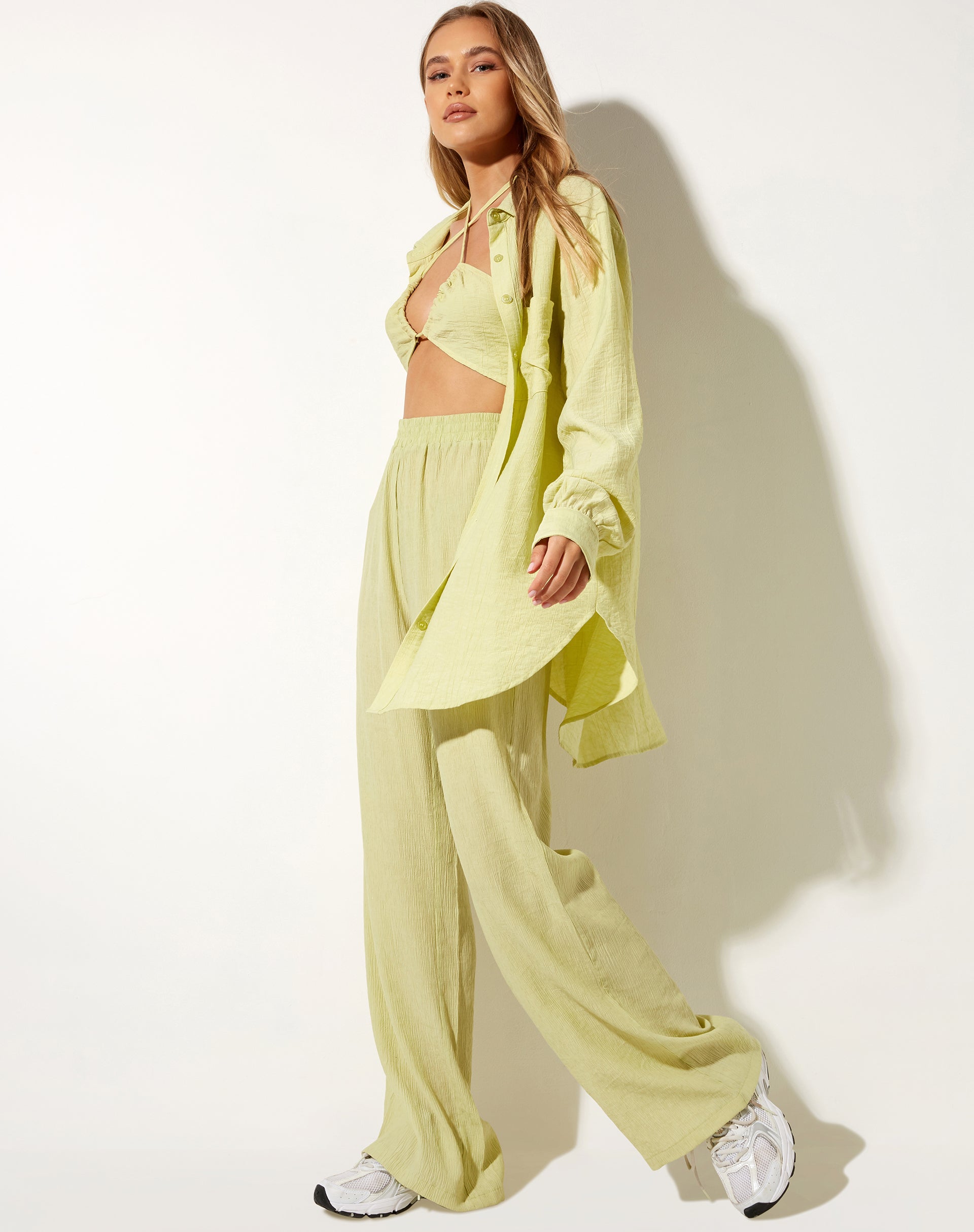 Afbeelding van Obeli broek in Crinkle Sage