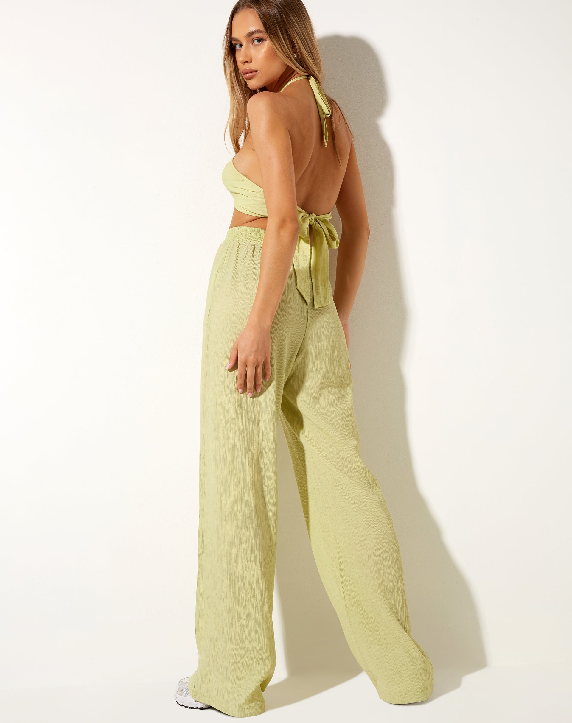 Afbeelding van Obeli broek in Crinkle Sage