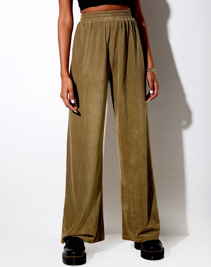 Afbeelding van Obeli broek in fluwelen rib Khaki