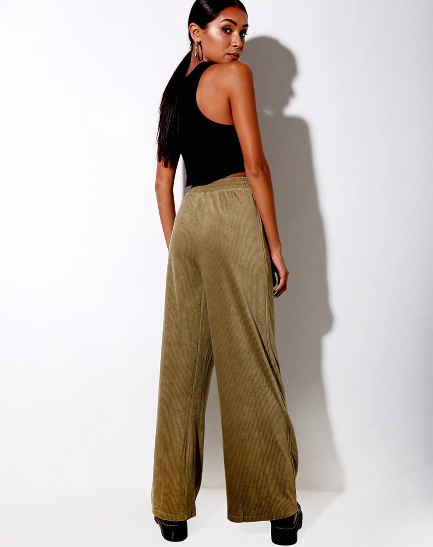 Afbeelding van Obeli broek in fluwelen rib Khaki