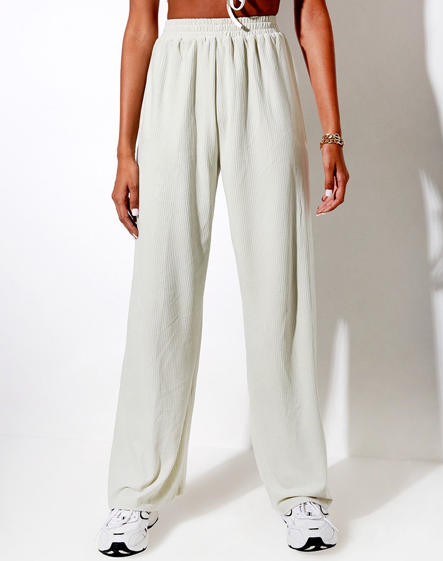 Obeli broek in fluweel rib Minty