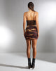 Afbeelding van MOTEL X IRIS Olgi Crop Top in Mesh Zwart en Bruin