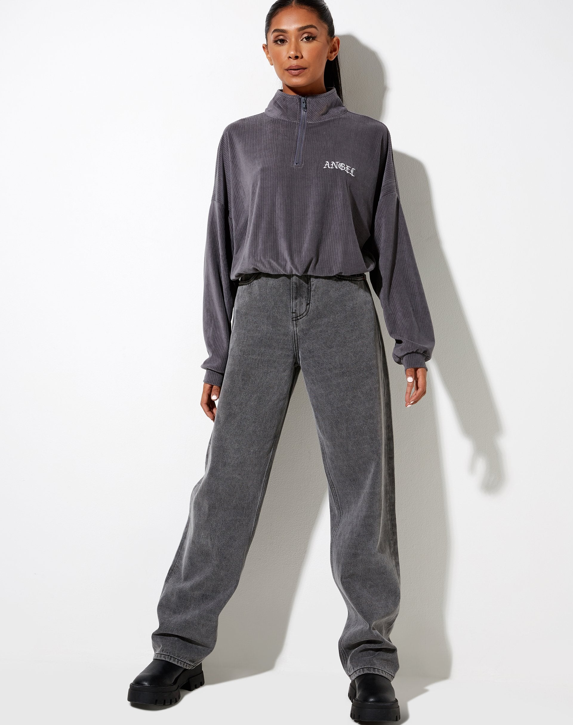 Afbeelding van Olini trui in Charcoal Grey Angel Embro