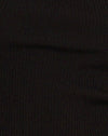 Zwart Ribtricot