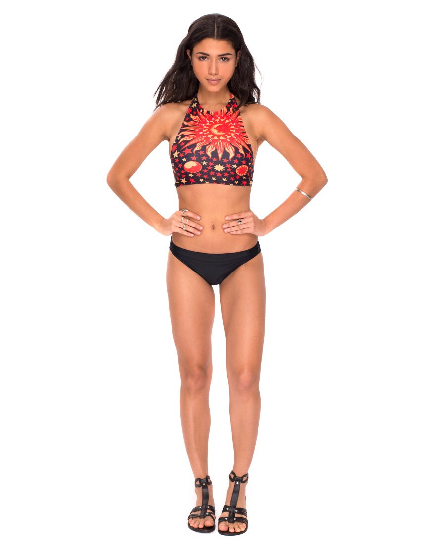 Afbeelding van On Point Bikinibroekje in Flaming Skies Zwart