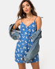 Afbeelding van Osla Slip Dress in Soheila Floral Blue