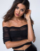 Afbeelding van Osta Off The Shoulder Top in Zwart