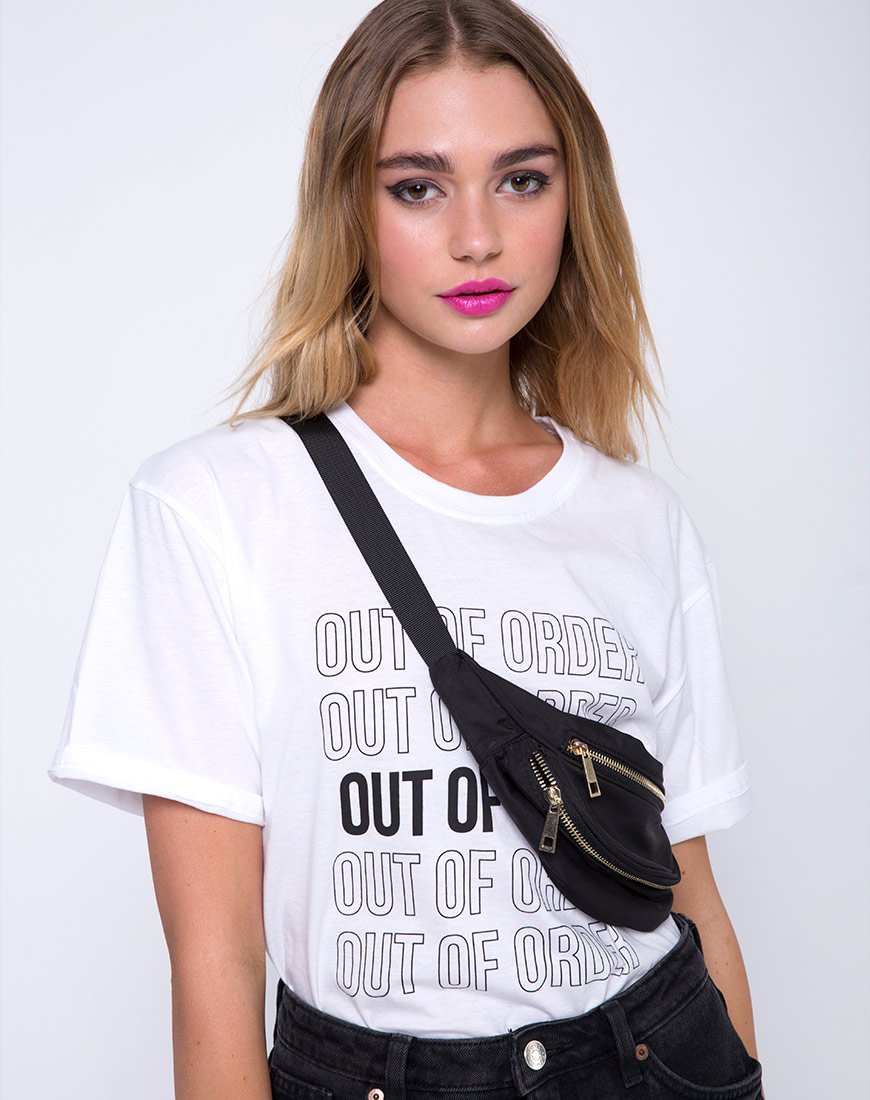 Oversized Basic T-shirt in Out of Order Wit