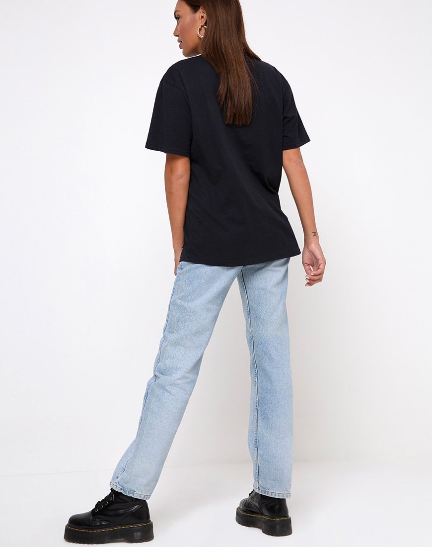 Afbeelding van Oversized Basic Tee in I thought I was dreaming Black van Motel