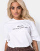 Afbeelding van Oversize Basic T-shirt in Wit Drake Do You Love Me
