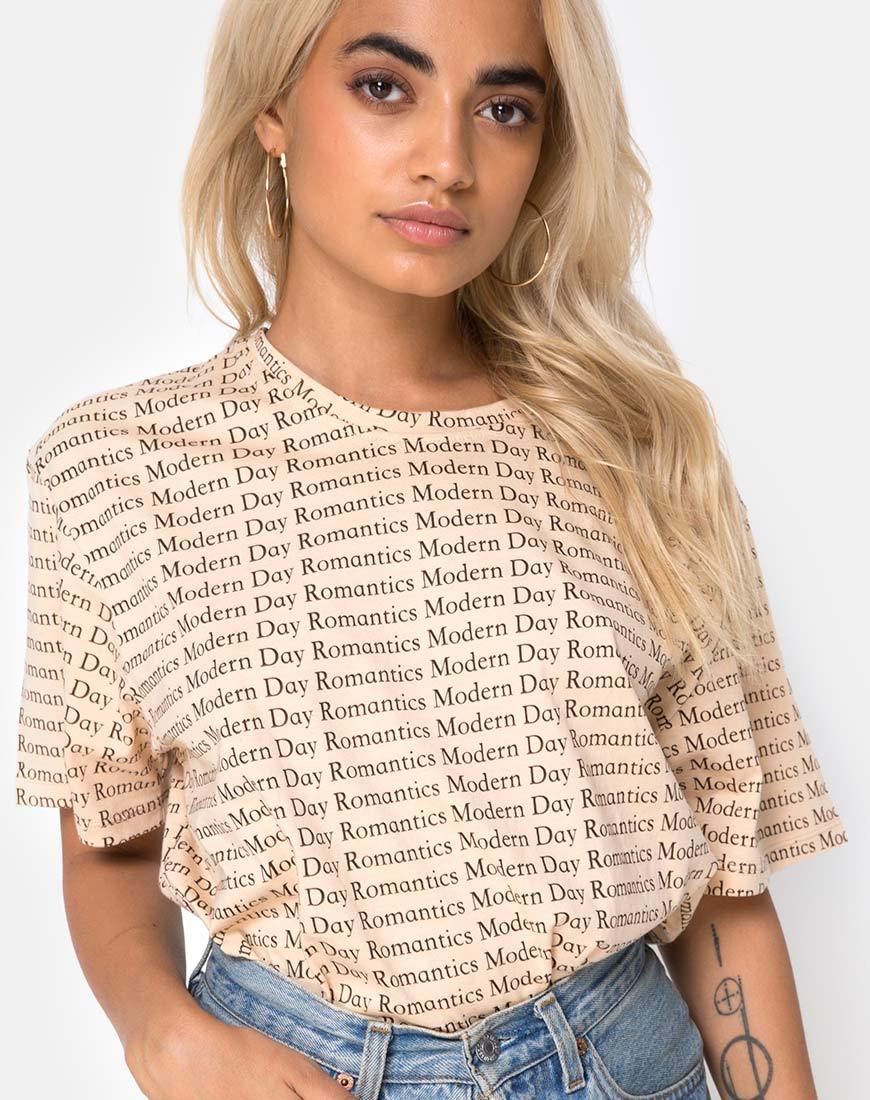 Afbeelding van Oversize Basic Tee in Modern Day Romantic