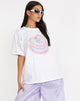 Afbeelding van Oversized T-shirt in Wit Bite Me