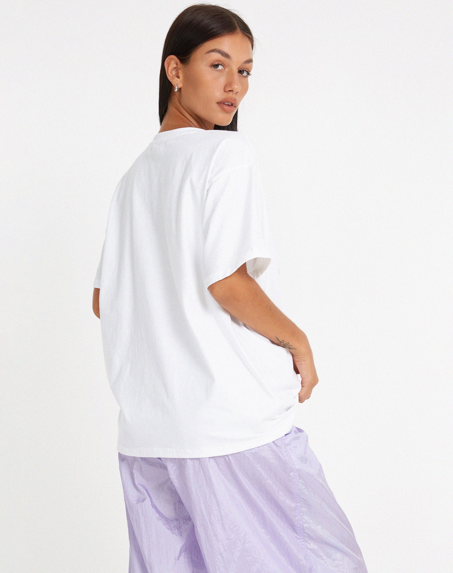Afbeelding van Oversized T-shirt in Wit Bite Me