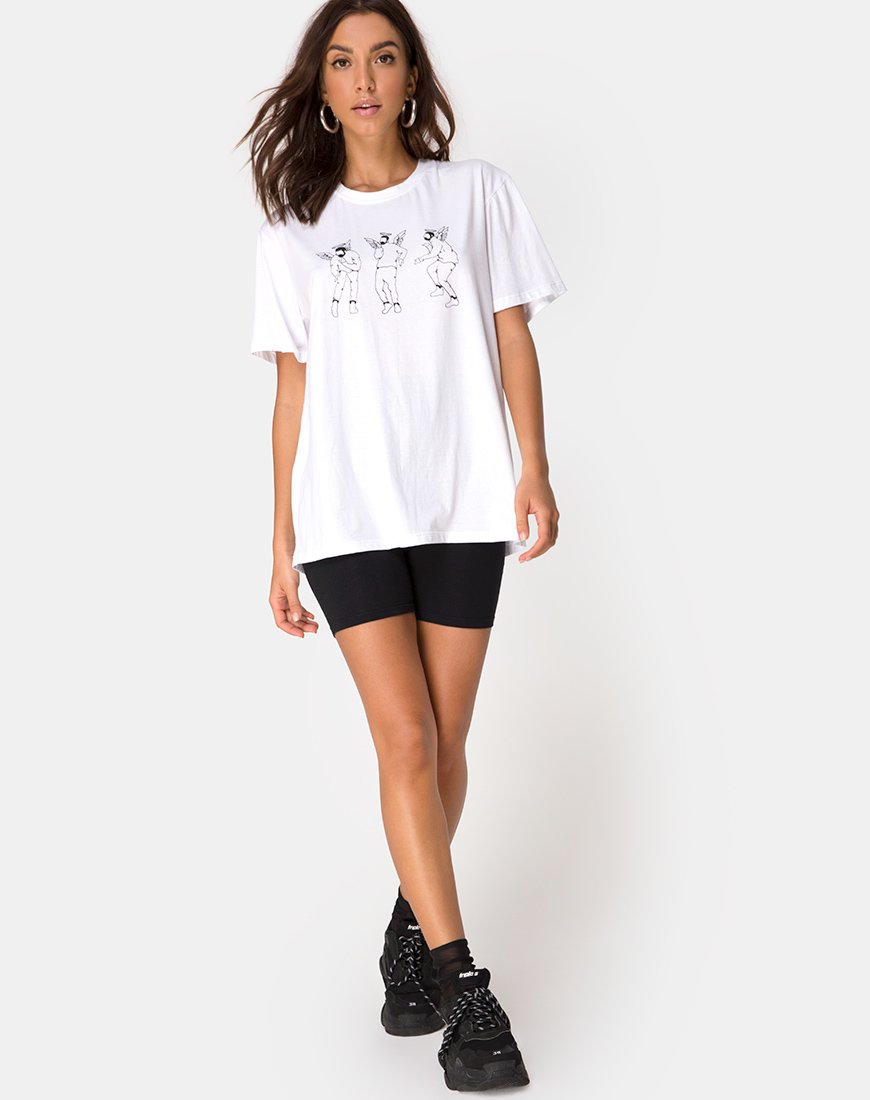 Afbeelding van Oversize Basic T-shirt in Wit met Dansende Drake