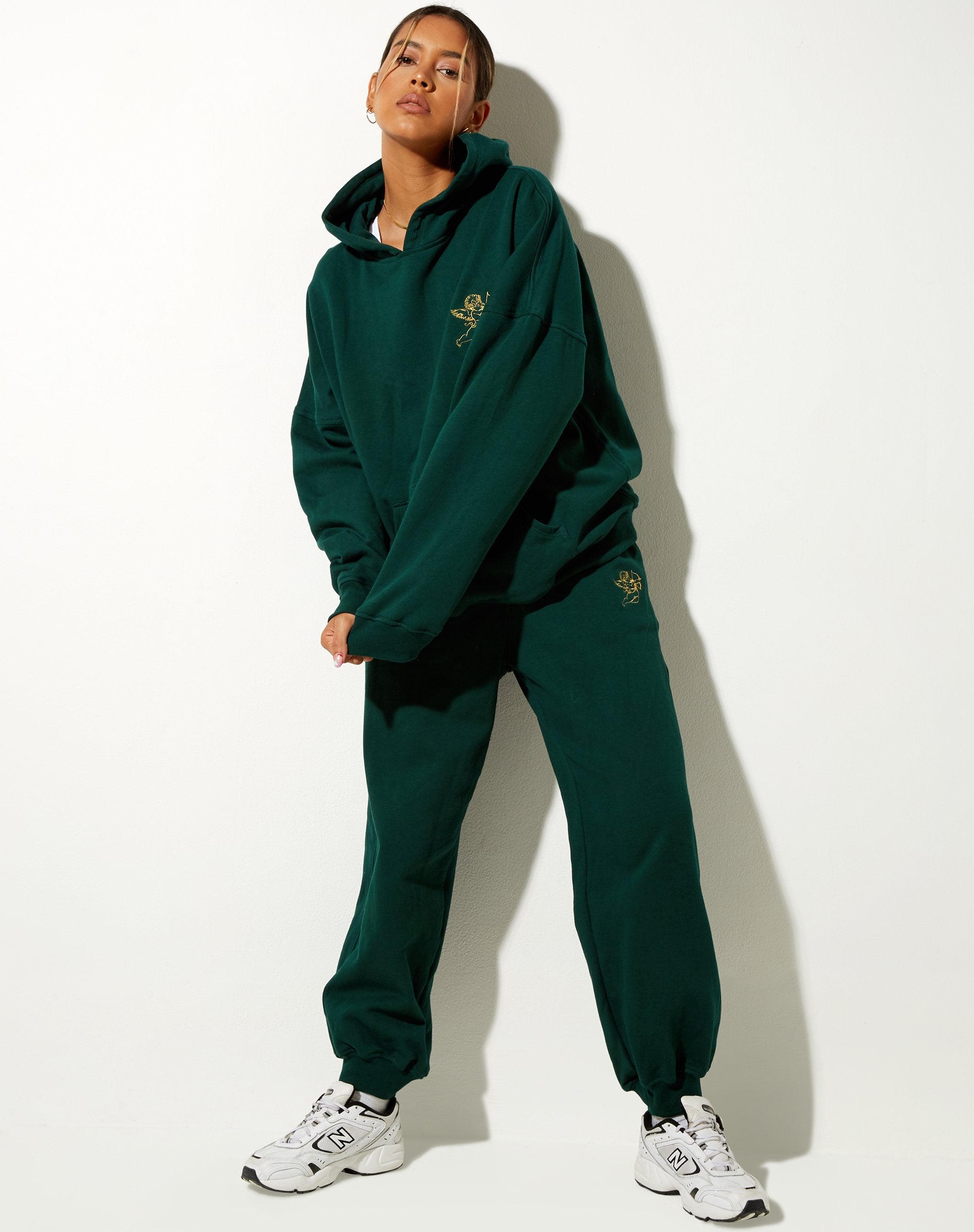 Afbeelding van Oversize Hoodie in Flesgroen Cupido Embro