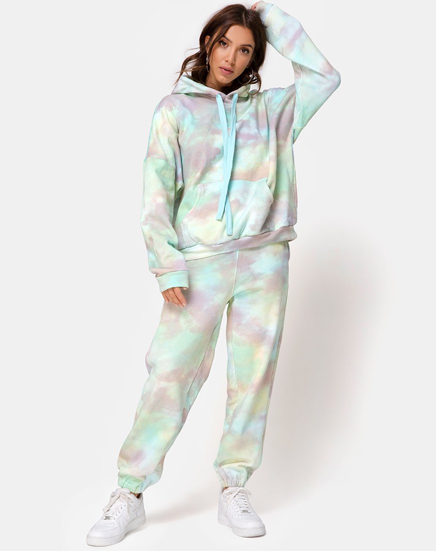 Afbeelding van Oversize Hoodie in Pastel Tie Dye