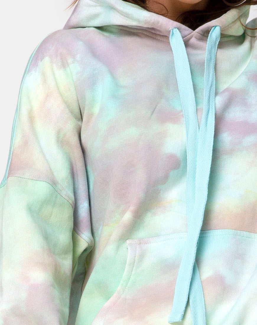 Afbeelding van Oversize Hoodie in Pastel Tie Dye