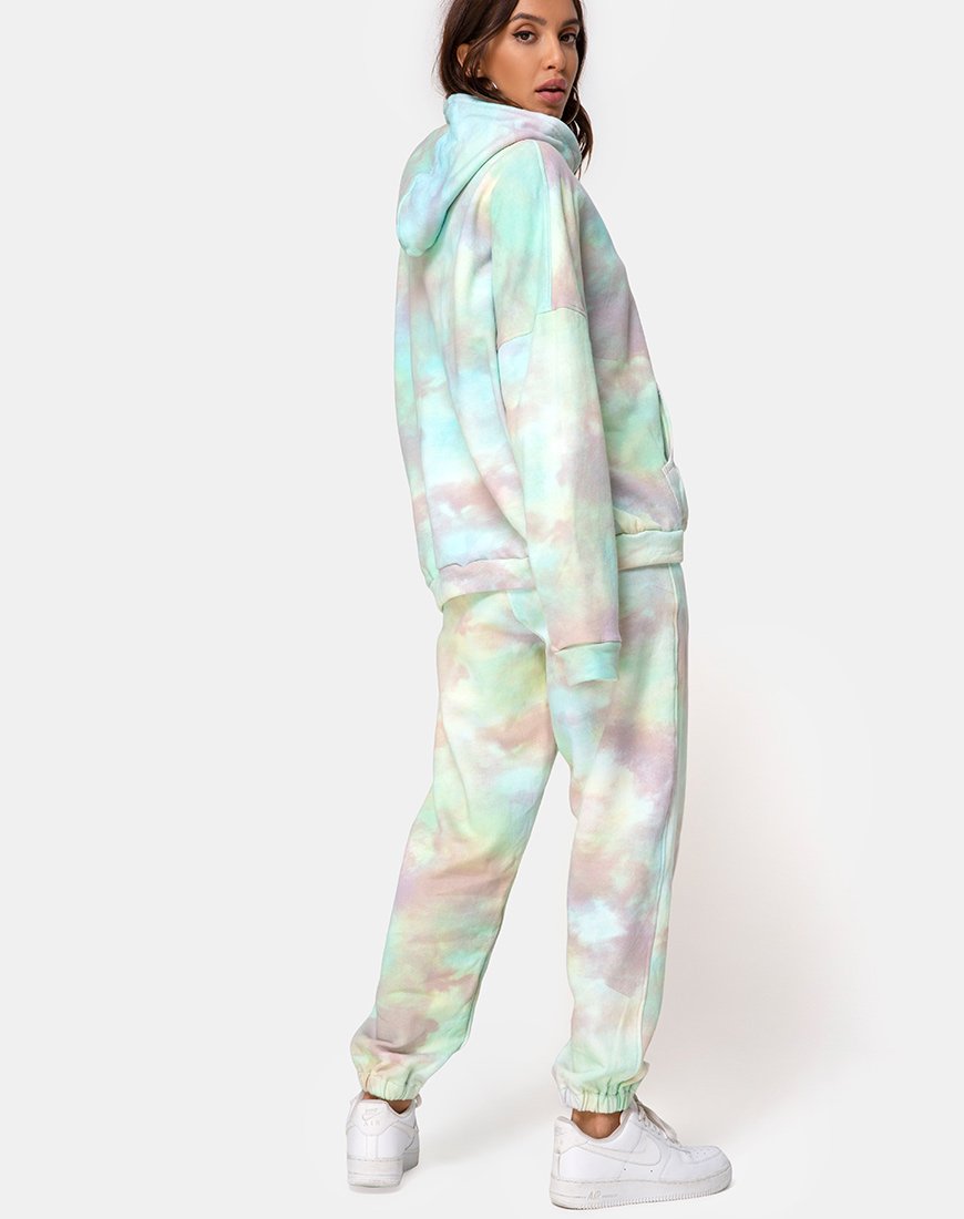 Afbeelding van Oversize Hoodie in Pastel Tie Dye