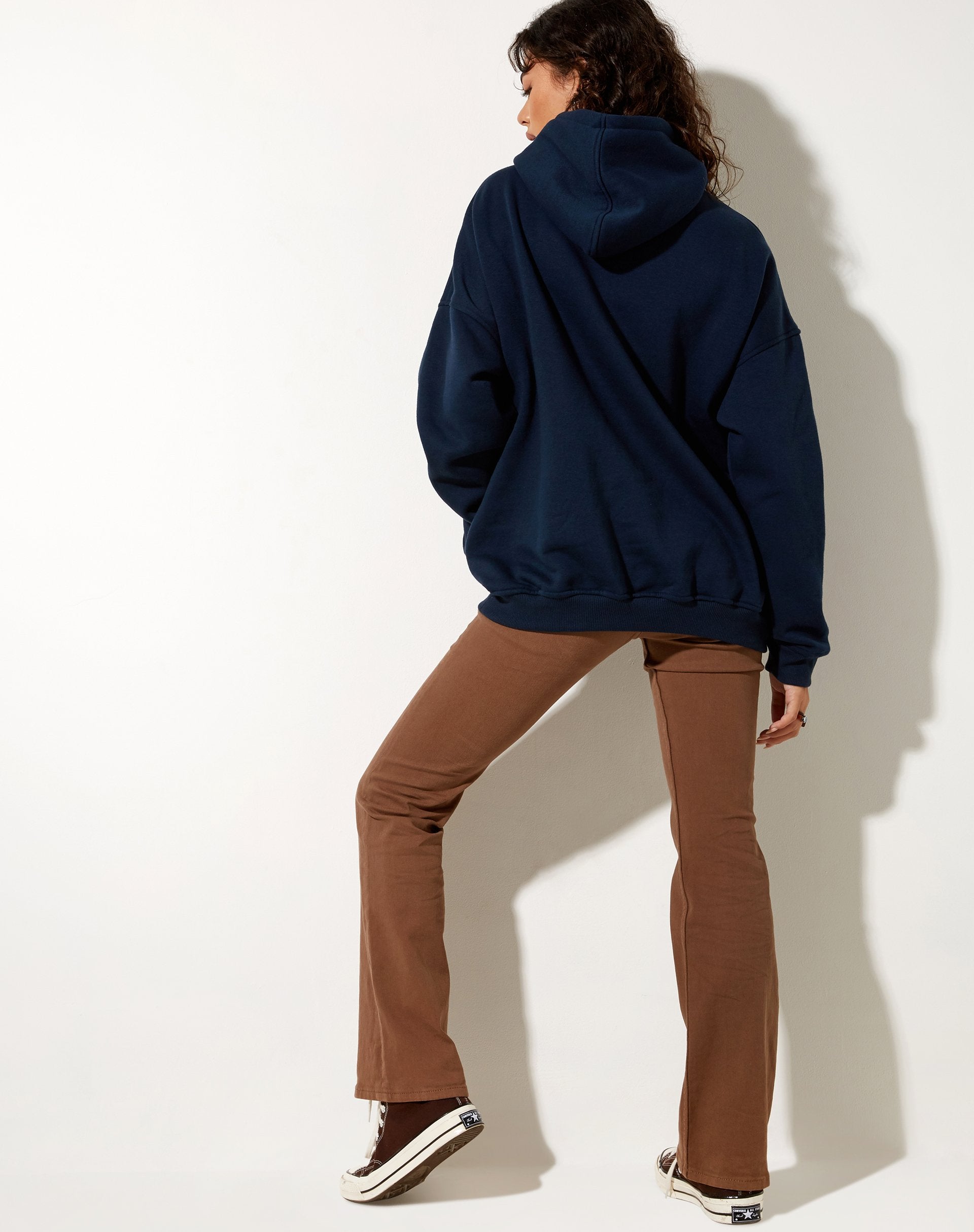 Afbeelding van Oversize Hoodie in Navy Pony Club Mix Embro