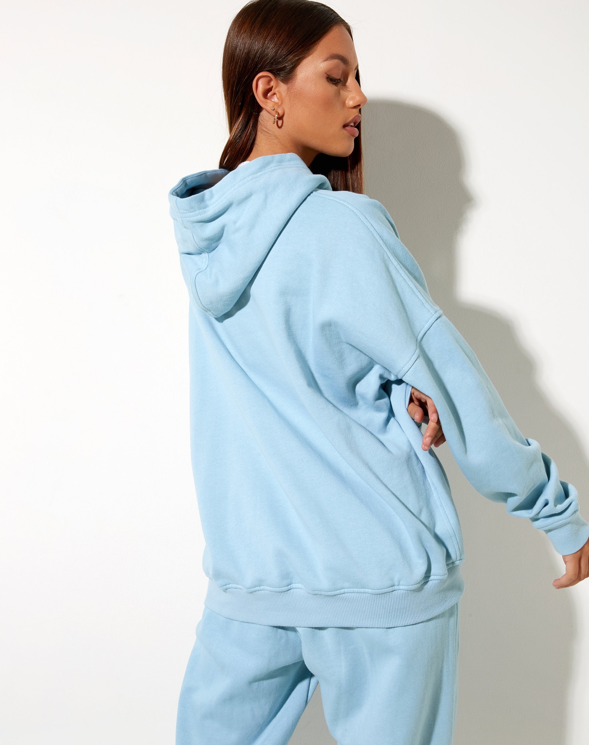 Afbeelding van Oversize Hoodie in Nantucket Blue Motel Beach Club