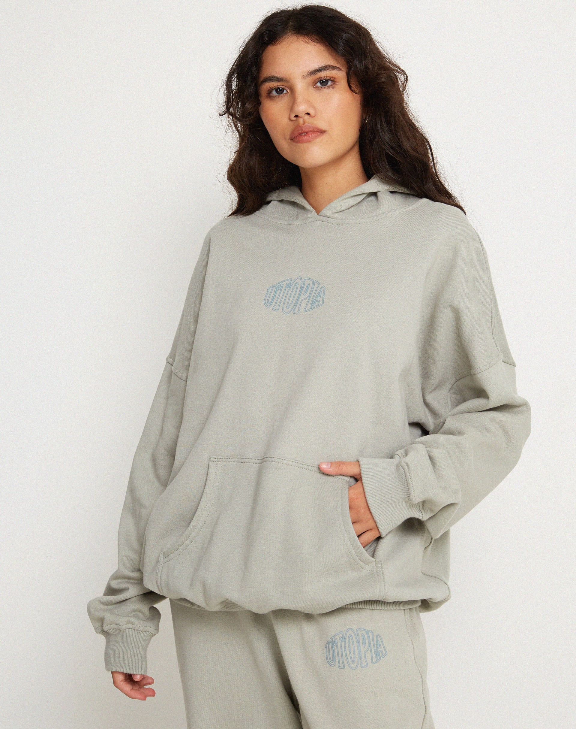 Afbeelding van Oversize Hoodie in Surf Blue Utopia