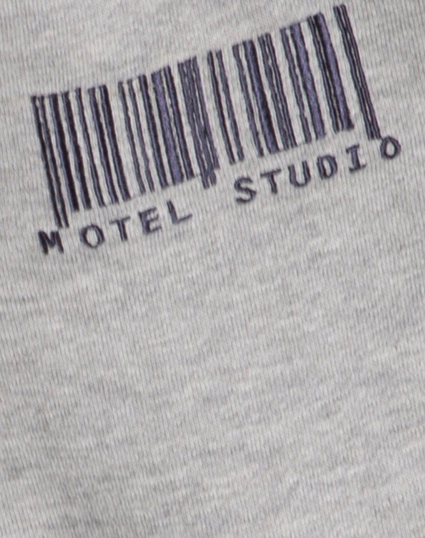 Afbeelding van Basta Jogger in Grijs Marl met Motel Barcode Embro