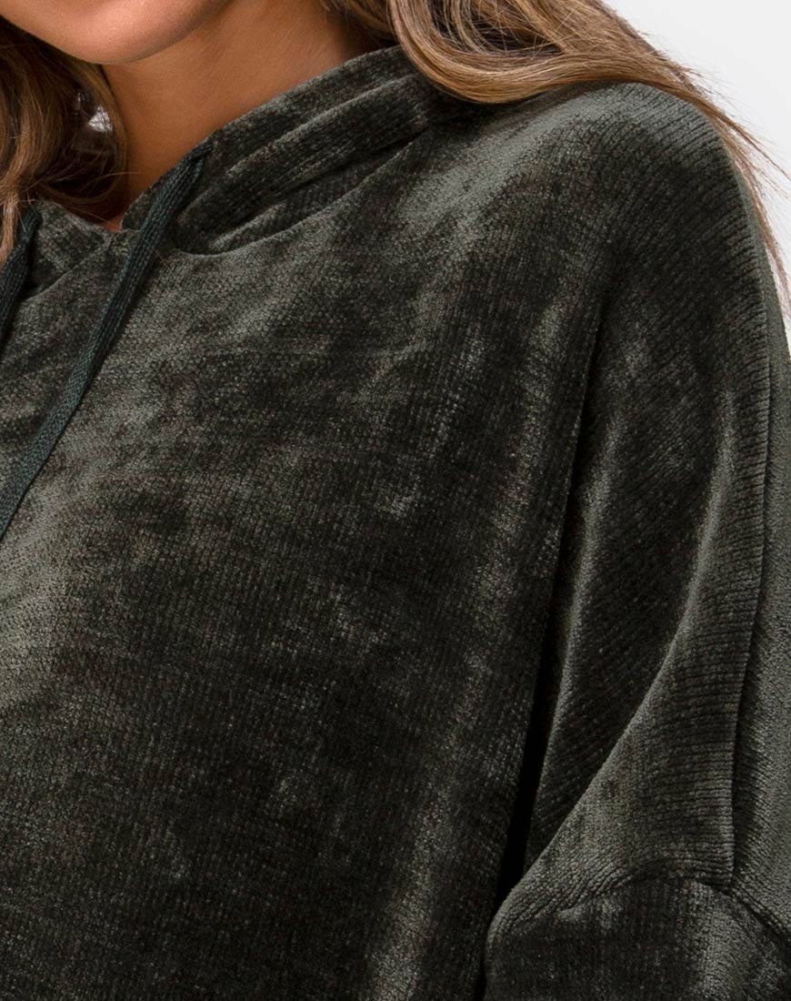 Afbeelding van Oversize Hoody in Chenille Olive