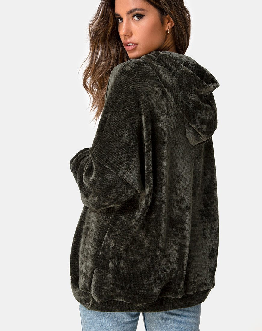 Afbeelding van Oversize Hoody in Chenille Olive