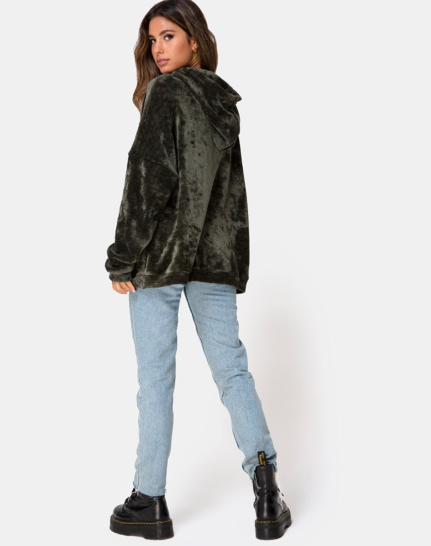 Afbeelding van Oversize Hoody in Chenille Olive