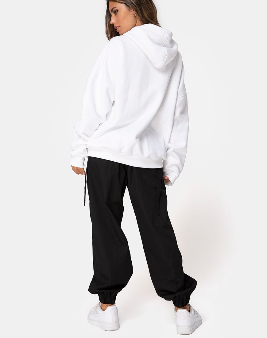 Afbeelding van Oversize Hoody in Wit I Want it Embro