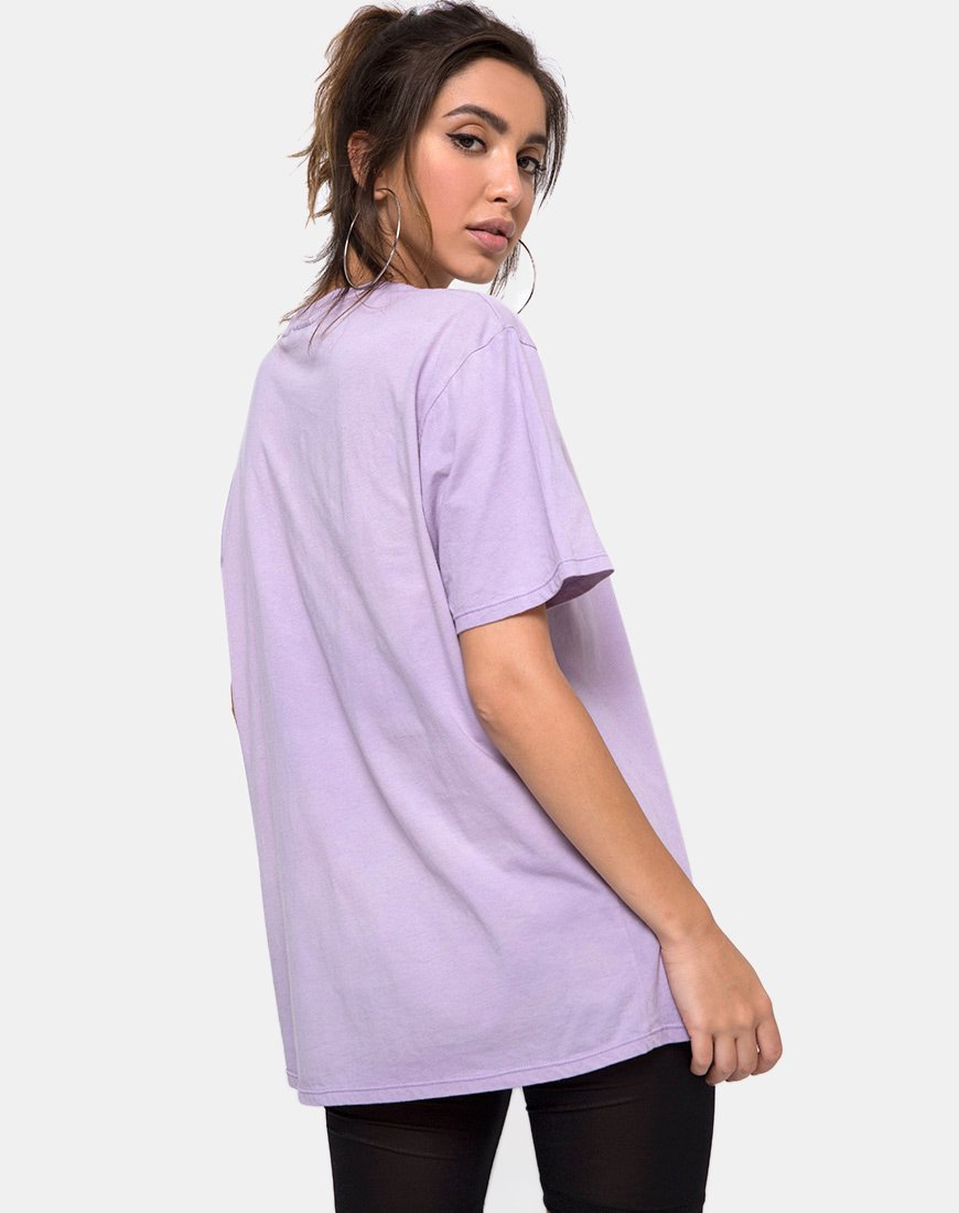 Oversized Basic Tee in lila "So Over It