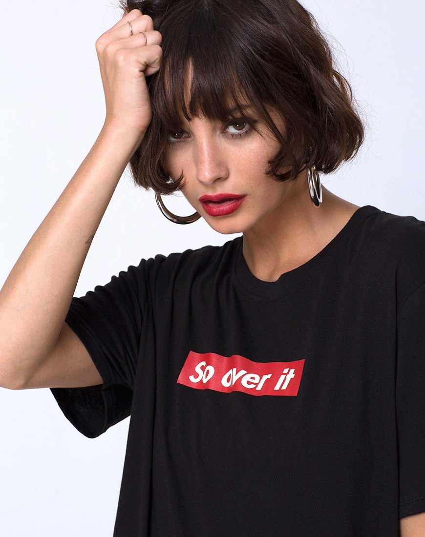 Afbeelding van Oversize Basic Tee in So Over It