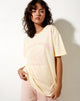 Afbeelding van Oversize Basic Tee in Buttercream Pearl Sands