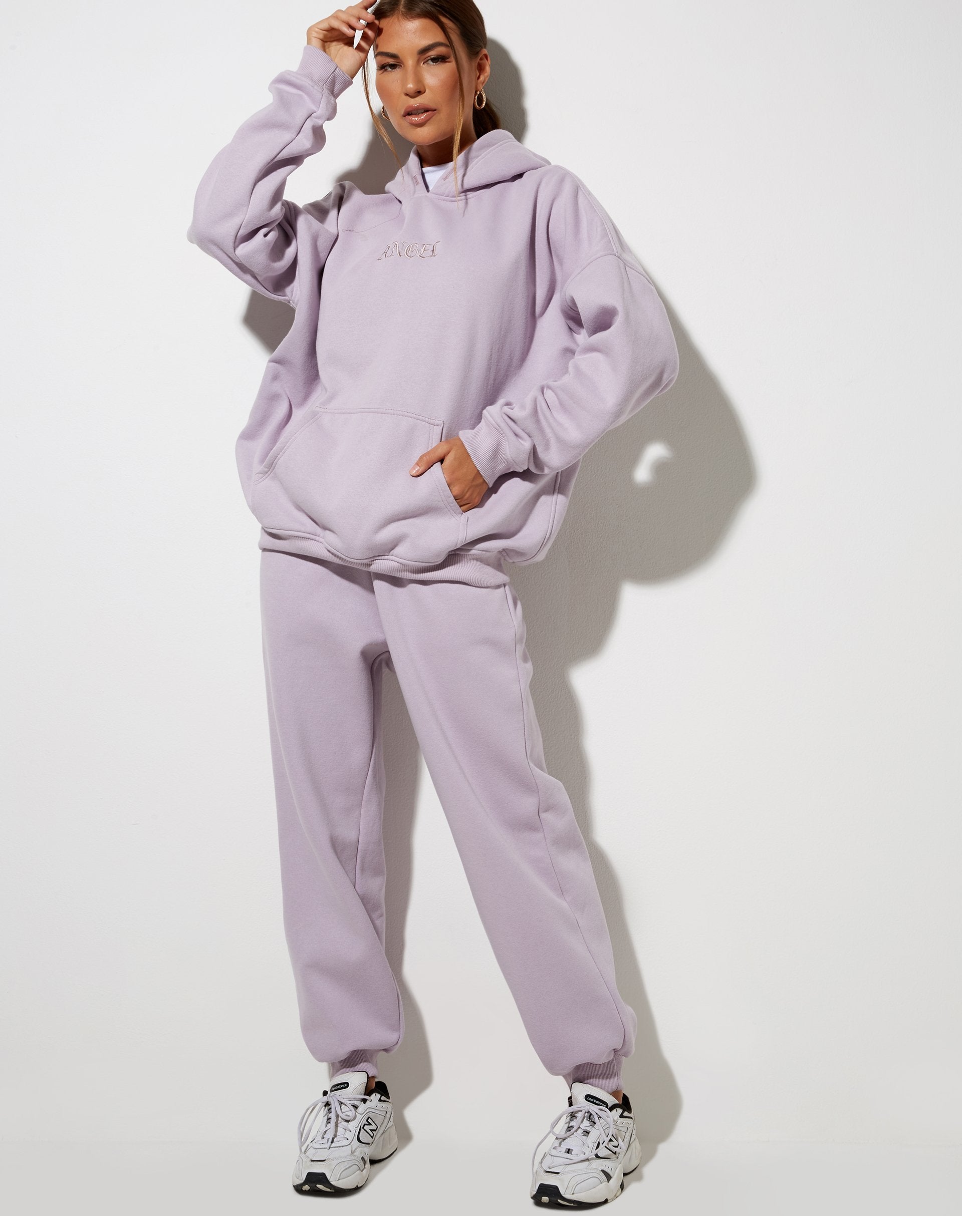 Afbeelding van Oversize Hoodie in Violet Angel Embro