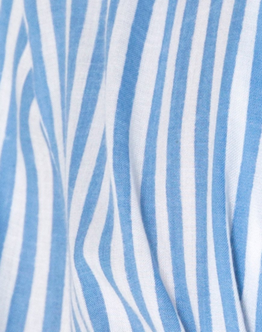 Afbeelding van Oxford overhemd in Basic streep blauw en wit