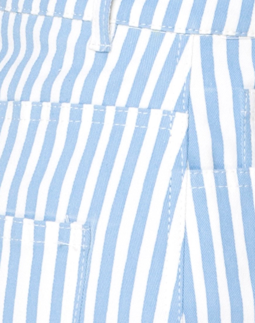 Afbeelding van Mini bezemrokje in Basic Stripe Blauw en Wit