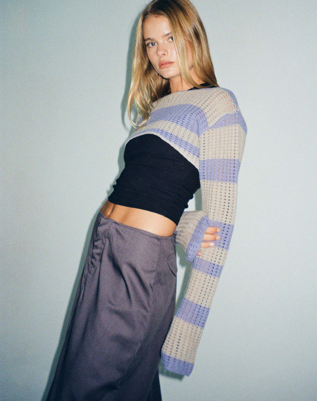 Ozzy Bolero Top in Grijsblauw